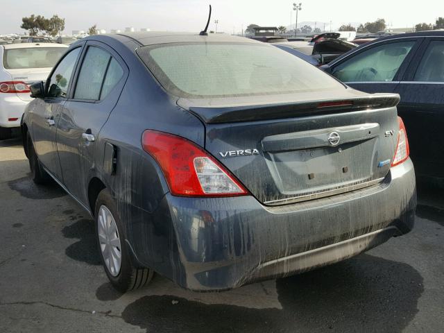 3N1CN7AP1FL902027 - 2015 NISSAN VERSA S BLUE photo 3