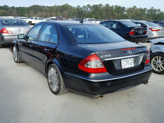 WDBUF56X07B169210 - 2007 MERCEDES-BENZ E 350 BLACK photo 3