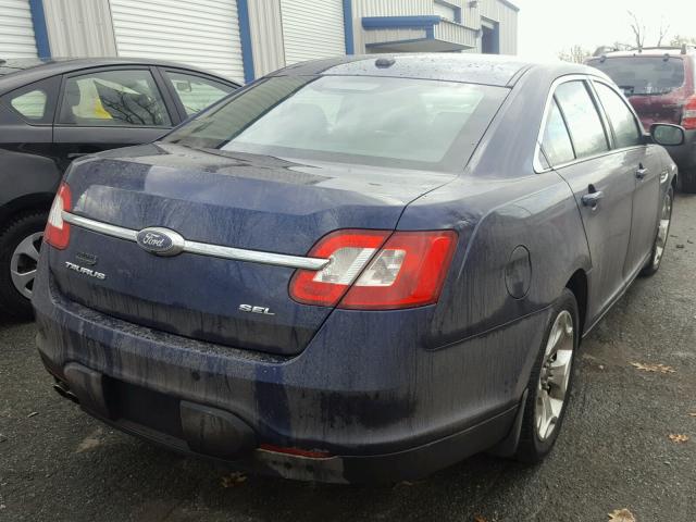 1FAHP2EW4BG112064 - 2011 FORD TAURUS SEL BLUE photo 4