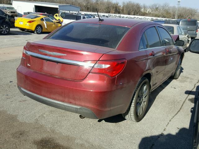 1C3CCBAB6EN205384 - 2014 CHRYSLER 200 LX RED photo 4