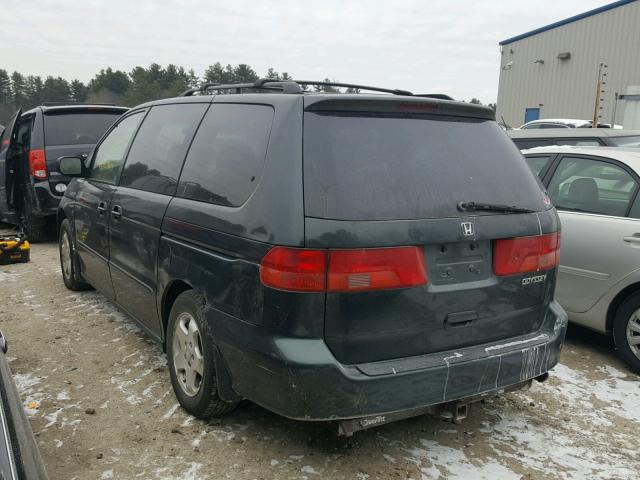 2HKRL18611H567058 - 2001 HONDA ODYSSEY EX GREEN photo 3