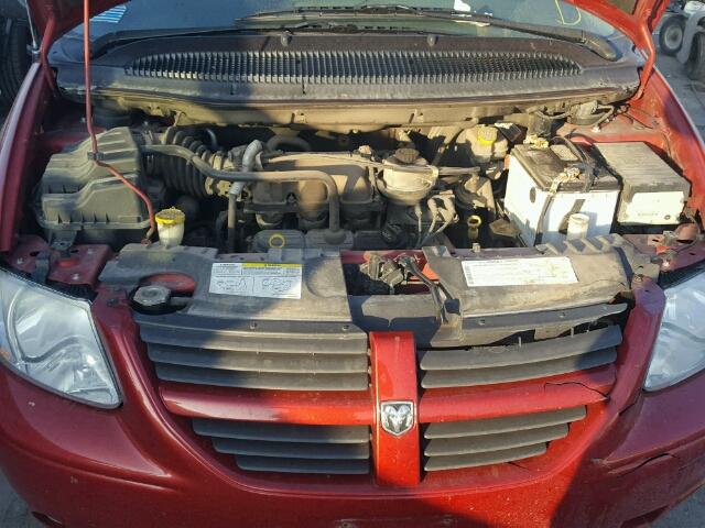 2D4GP44L55R580951 - 2005 DODGE GRAND CARA BURGUNDY photo 7