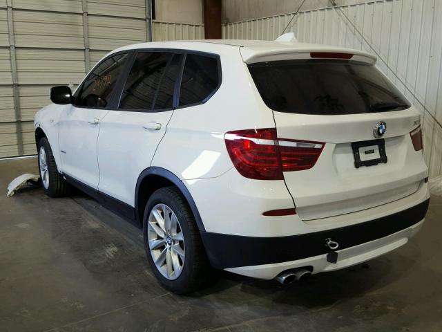 5UXWX9C55E0D28458 - 2014 BMW X3 XDRIVE2 WHITE photo 3