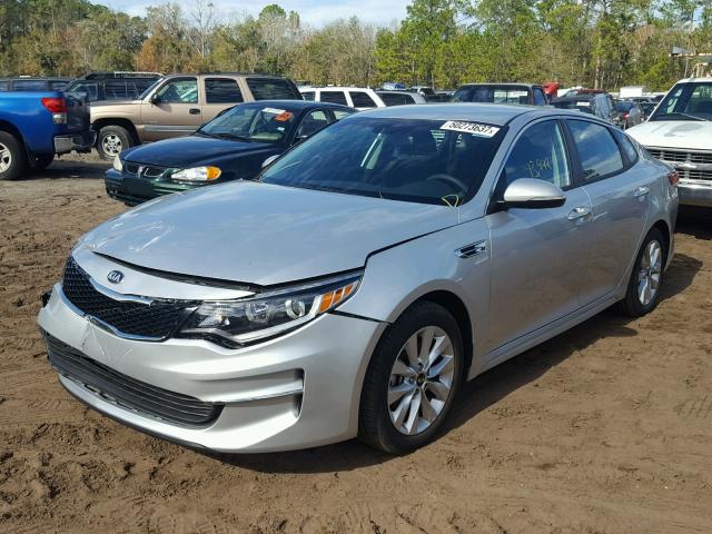 5XXGT4L31HG138174 - 2017 KIA OPTIMA LX SILVER photo 2