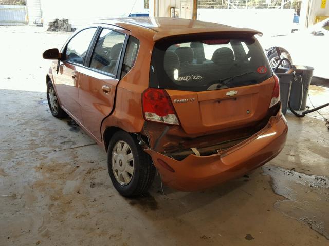 KL1TG62645B323533 - 2005 CHEVROLET AVEO LT ORANGE photo 3