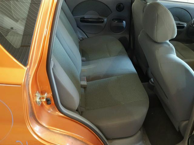 KL1TG62645B323533 - 2005 CHEVROLET AVEO LT ORANGE photo 6