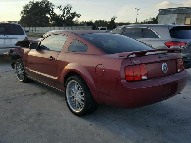 1ZVFT80NX55146439 - 2005 FORD MUSTANG MAROON photo 3