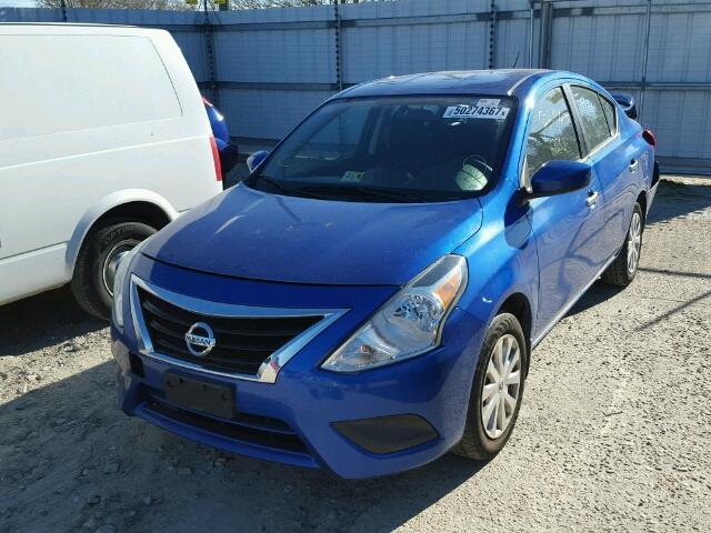 3N1CN7APXFL815792 - 2015 NISSAN VERSA S BLUE photo 2