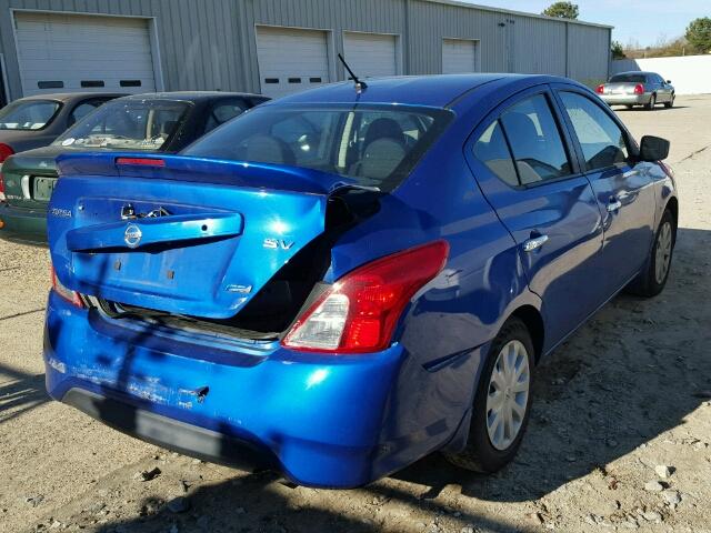 3N1CN7APXFL815792 - 2015 NISSAN VERSA S BLUE photo 4