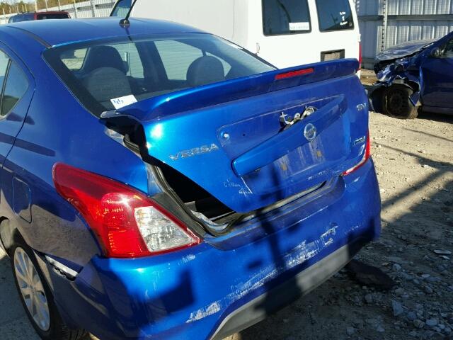 3N1CN7APXFL815792 - 2015 NISSAN VERSA S BLUE photo 9