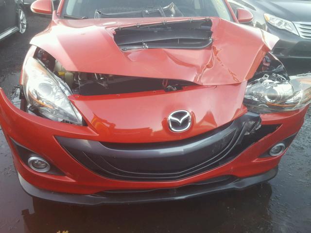 JM1BL1H40A1236222 - 2010 MAZDA SPEED 3 RED photo 9