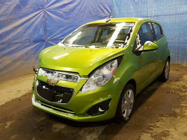 KL8CB6S90EC578054 - 2014 CHEVROLET SPARK LS GREEN photo 2