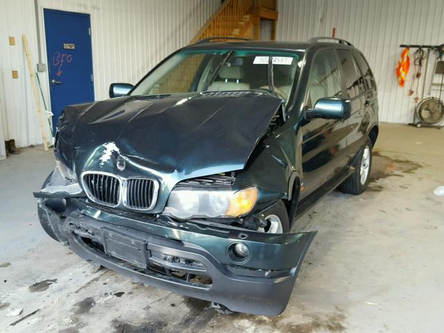 5UXFA53593LV83715 - 2003 BMW X5 3.0I GREEN photo 2