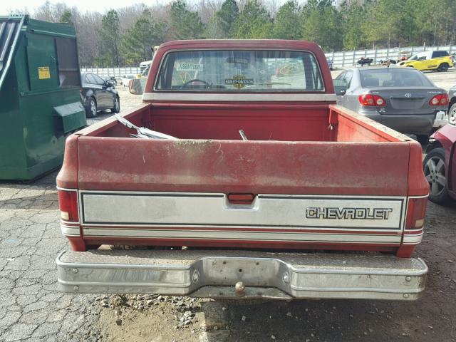 1GCDC14H7GF311365 - 1986 CHEVROLET C10 RED photo 6