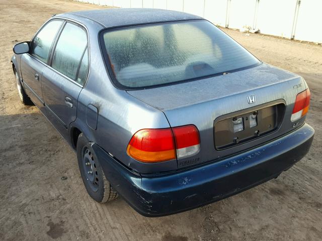 2HGEJ6677WH629058 - 1998 HONDA CIVIC LX BLUE photo 3