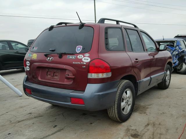 KM8SC13D65U873266 - 2005 HYUNDAI SANTA FE G RED photo 4