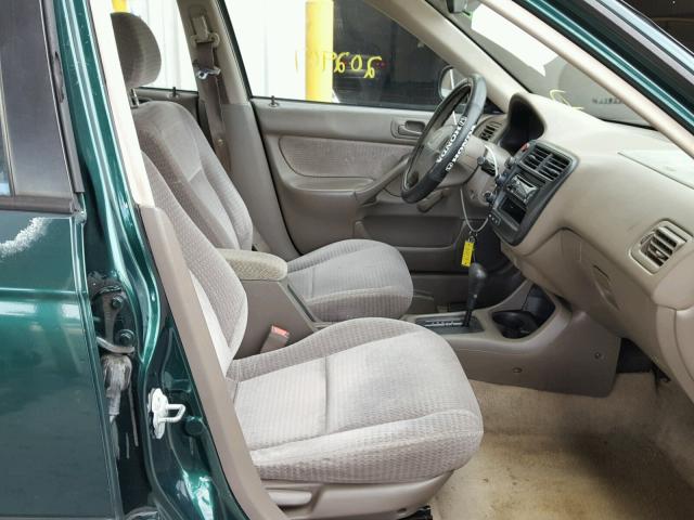 2HGEJ6611XH519779 - 1999 HONDA CIVIC BASE GREEN photo 5