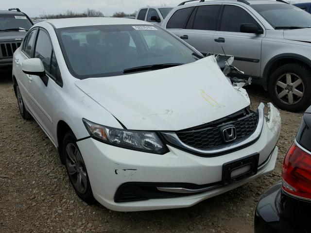 19XFB2F58DE085606 - 2013 HONDA CIVIC LX WHITE photo 1