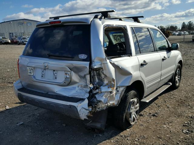 5FNYF18585B006631 - 2005 HONDA PILOT EXL SILVER photo 4