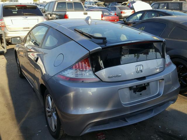 JHMZF1D64BS009851 - 2011 HONDA CR-Z EX GRAY photo 3