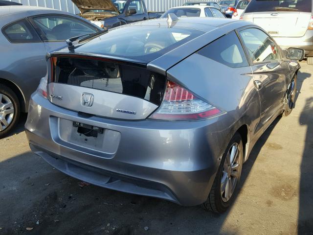 JHMZF1D64BS009851 - 2011 HONDA CR-Z EX GRAY photo 4