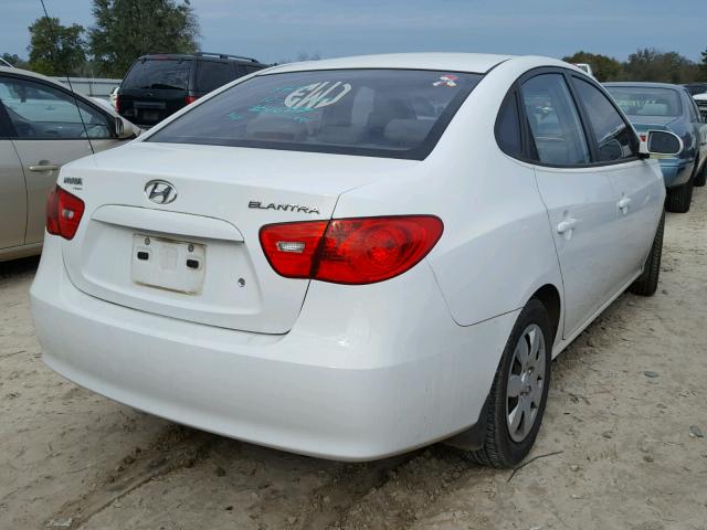 KMHDU46D57U022937 - 2007 HYUNDAI ELANTRA GL WHITE photo 4