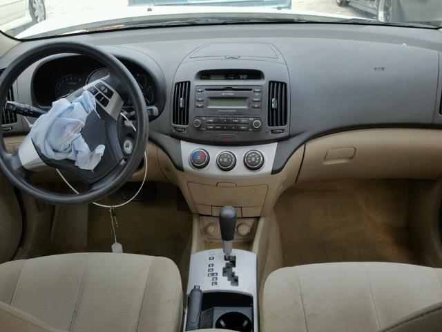 KMHDU46D57U022937 - 2007 HYUNDAI ELANTRA GL WHITE photo 9