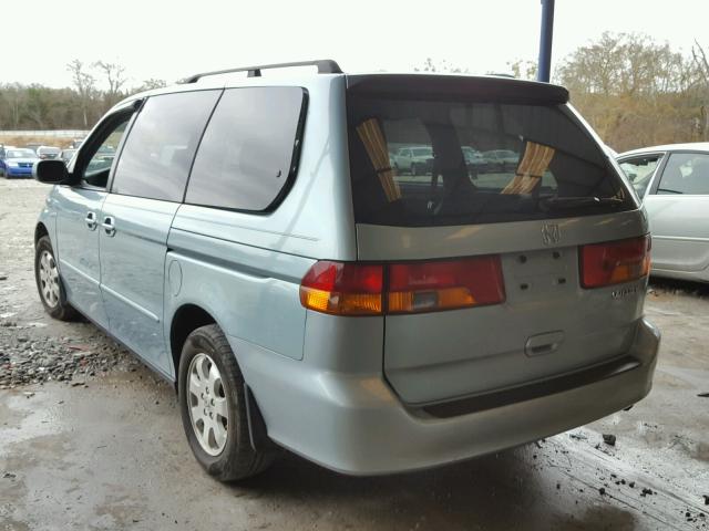 5FNRL18093B157850 - 2003 HONDA ODYSSEY EX BLUE photo 3