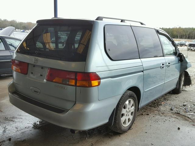 5FNRL18093B157850 - 2003 HONDA ODYSSEY EX BLUE photo 4