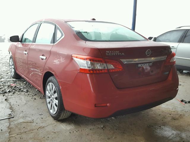 3N1AB7AP9EY333977 - 2014 NISSAN SENTRA S RED photo 3