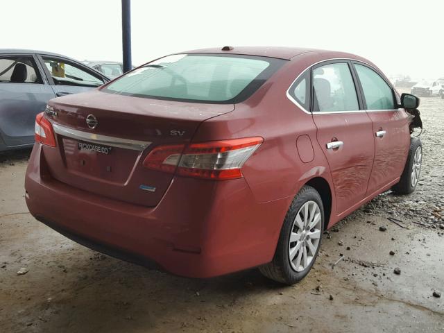 3N1AB7AP9EY333977 - 2014 NISSAN SENTRA S RED photo 4