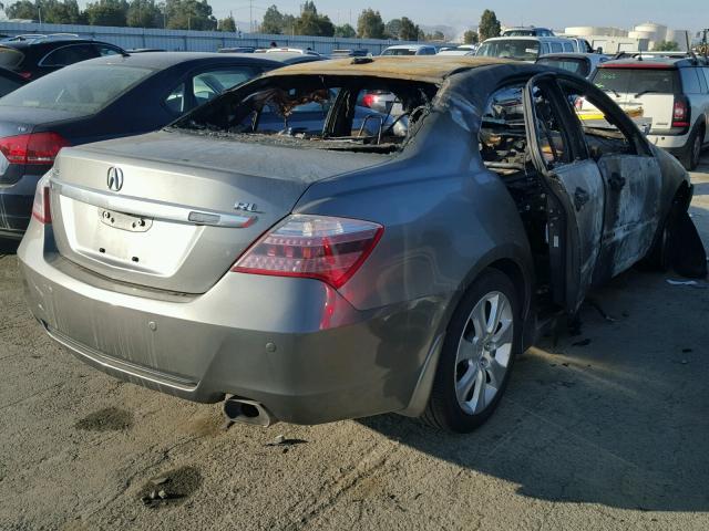 JH4KB2F63AC002432 - 2010 ACURA RL GRAY photo 4