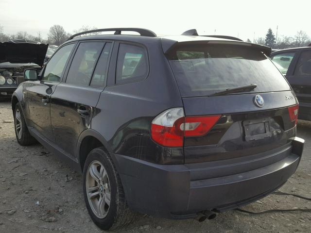 WBXPA93425WD12166 - 2005 BMW X3 3.0I BLACK photo 3