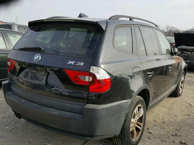 WBXPA93425WD12166 - 2005 BMW X3 3.0I BLACK photo 4