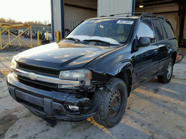 1GNDS13S852200514 - 2005 CHEVROLET TRAILBLAZE BLACK photo 2