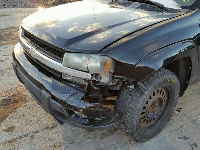 1GNDS13S852200514 - 2005 CHEVROLET TRAILBLAZE BLACK photo 9