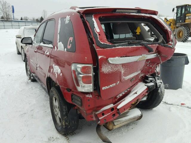 2CNDL73F556024788 - 2005 CHEVROLET EQUINOX LT RED photo 3