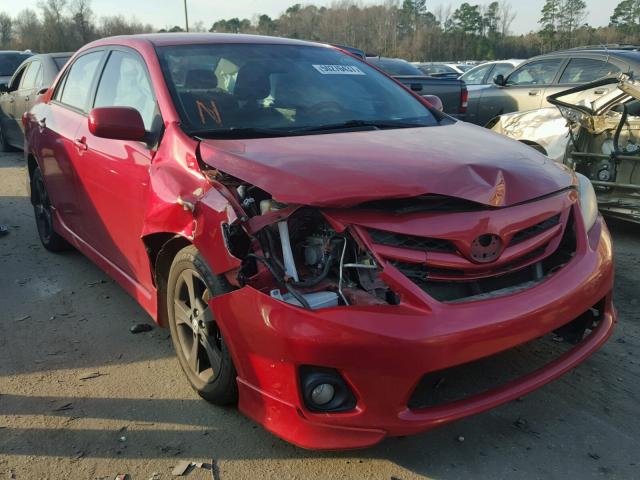 2T1BU4EE0BC588404 - 2011 TOYOTA COROLLA BA RED photo 1