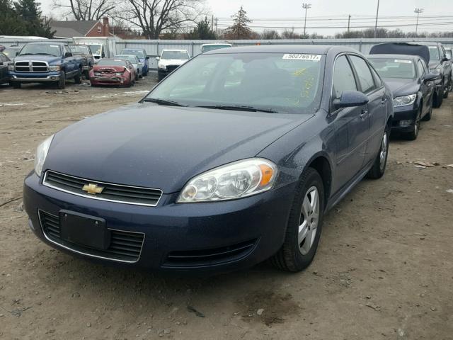 2G1WF5EK0B1252573 - 2011 CHEVROLET IMPALA LS BLUE photo 2