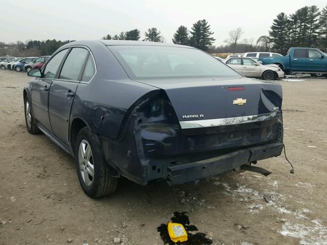 2G1WF5EK0B1252573 - 2011 CHEVROLET IMPALA LS BLUE photo 3