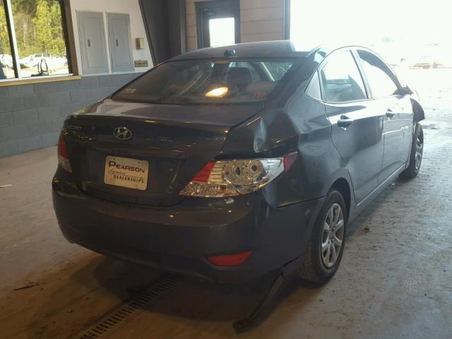 KMHCT4AE0CU061332 - 2012 HYUNDAI ACCENT GLS GRAY photo 4