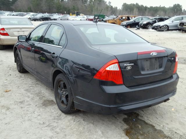 3FAHP0HA9BR321345 - 2011 FORD FUSION SE BLACK photo 3