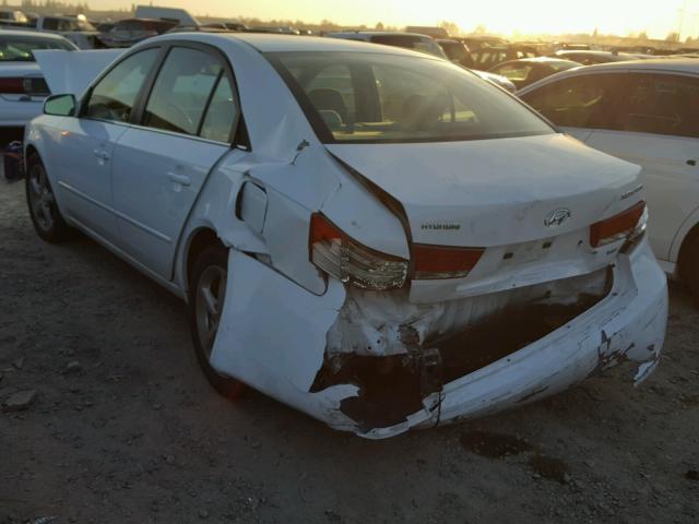 5NPEU46F57H161034 - 2007 HYUNDAI SONATA SE WHITE photo 3