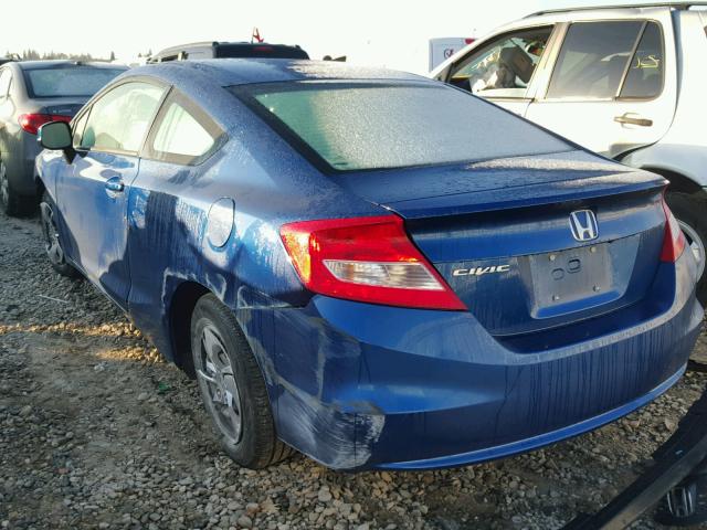 2HGFG3B51DH509713 - 2013 HONDA CIVIC LX BLUE photo 3