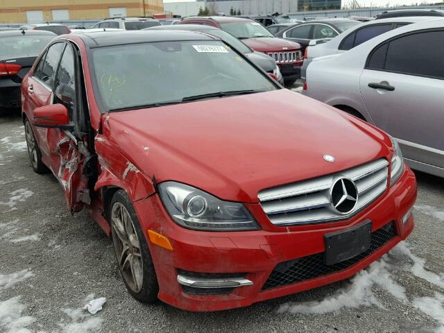 WDDGF8JB5CA716084 - 2012 MERCEDES-BENZ C 350 4MAT RED photo 1