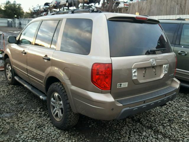 2HKYF18613H595528 - 2003 HONDA PILOT EXL BEIGE photo 3