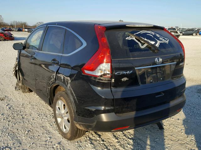 2HKRM4H50DH612727 - 2013 HONDA CR-V EX BLACK photo 3