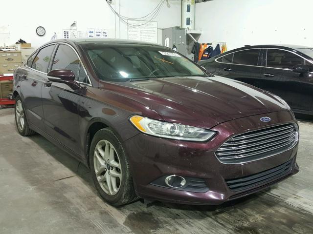 3FA6P0HR3DR204389 - 2013 FORD FUSION SE MAROON photo 1