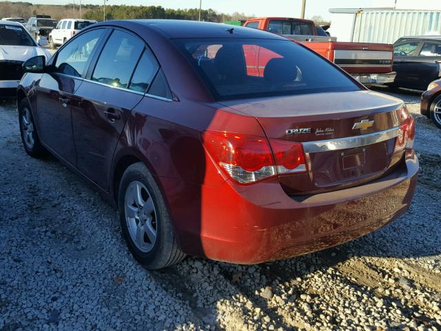 1G1PC5SBXF7282643 - 2015 CHEVROLET CRUZE LT BURGUNDY photo 3