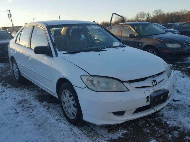 2HGES16595H540685 - 2005 HONDA CIVIC LX WHITE photo 1